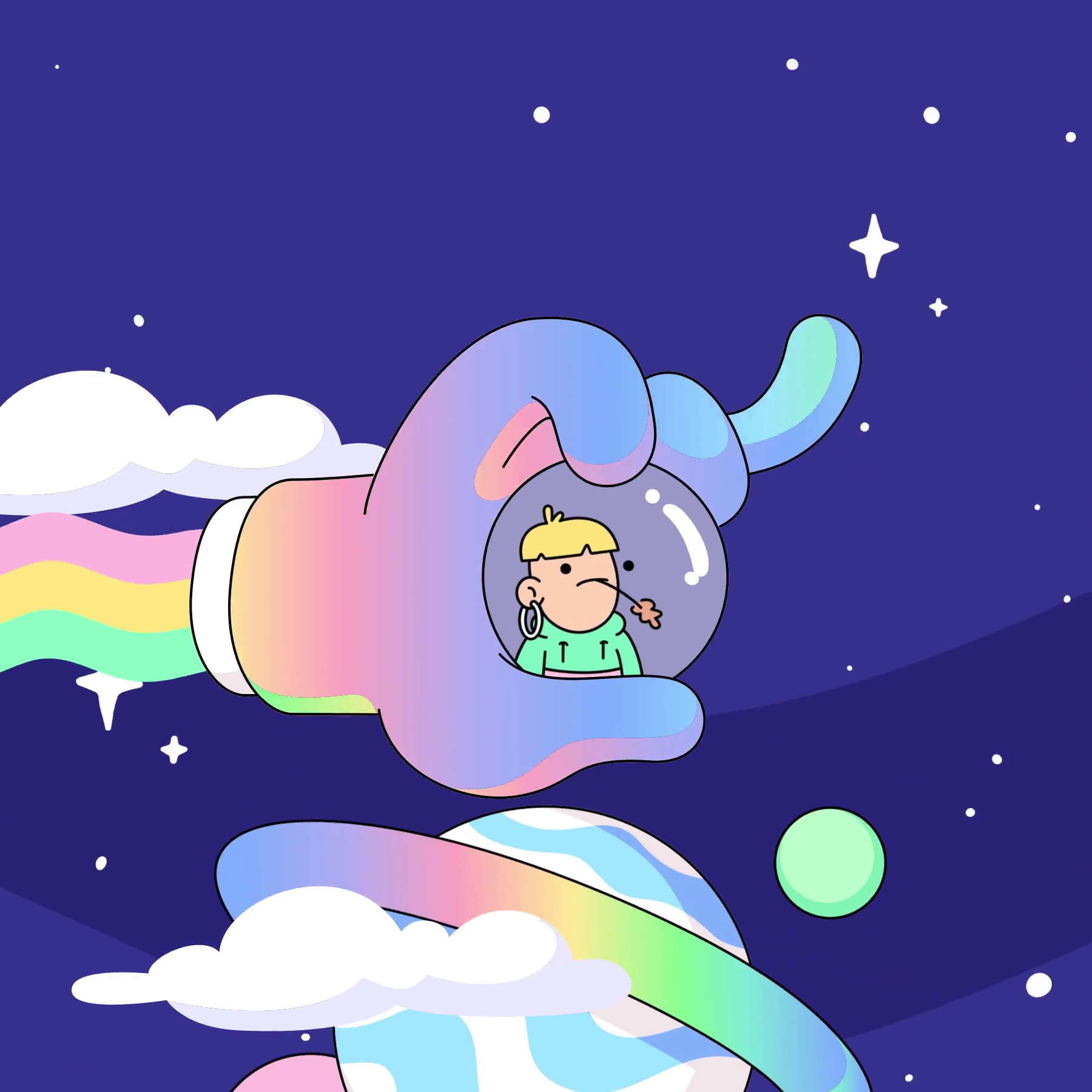 The Doodles Founders - Space Doodles - Space Doodle #9710 - NFT # 9710