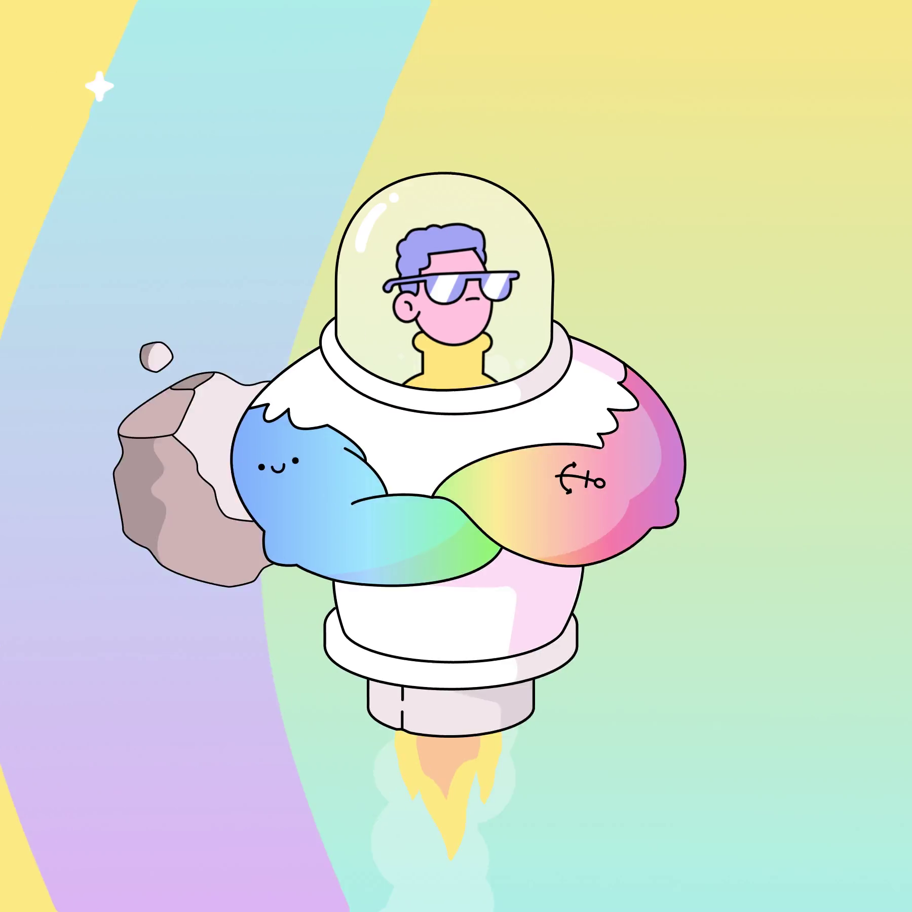 The Doodles Founders - Space Doodles - Space Doodle #466 - NFT # 466